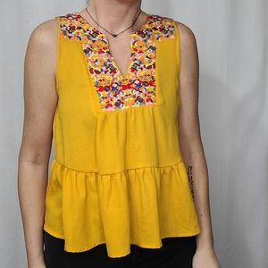 THML embroidered boho tank top